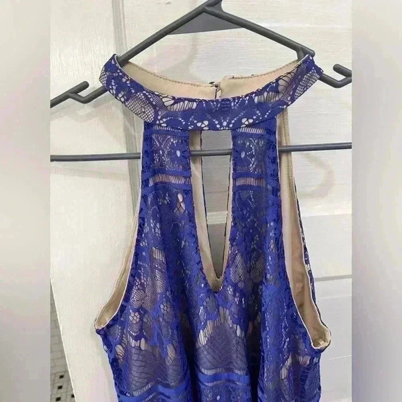 blue‎ lace fancy dress size medium - Picture 6 of 7